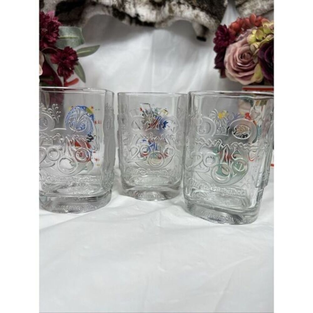 Walt Disney World 2000 McDonald's Celebration Mickey Mouse 3 Square Glasses. - Picture 9 of 13